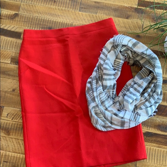 J. Crew Dresses & Skirts - J. Crew red wool pencil skirt